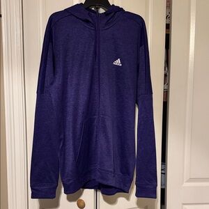 Adidas Deep Purple Hoodie with Logo- Climawarm- Size XLT